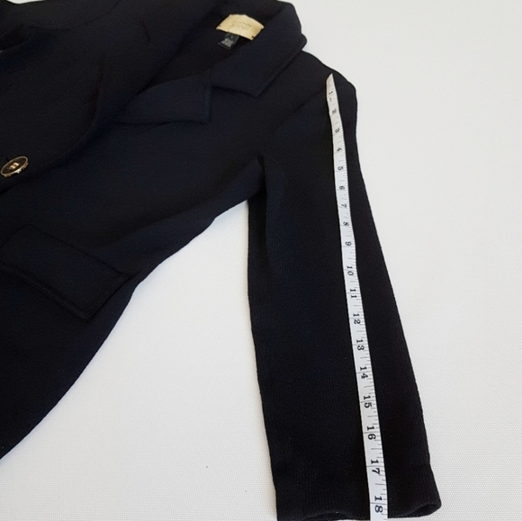 St. John Jeans Wool Blend Single Button Blazer Cardigan - Picture 3 of 7